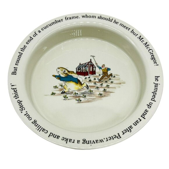 Wedgwood Peter Rabbit 3 Piece Nursery Set Plate Mug Oatmeal Bowl England Ceramic - Picture 4 of 16